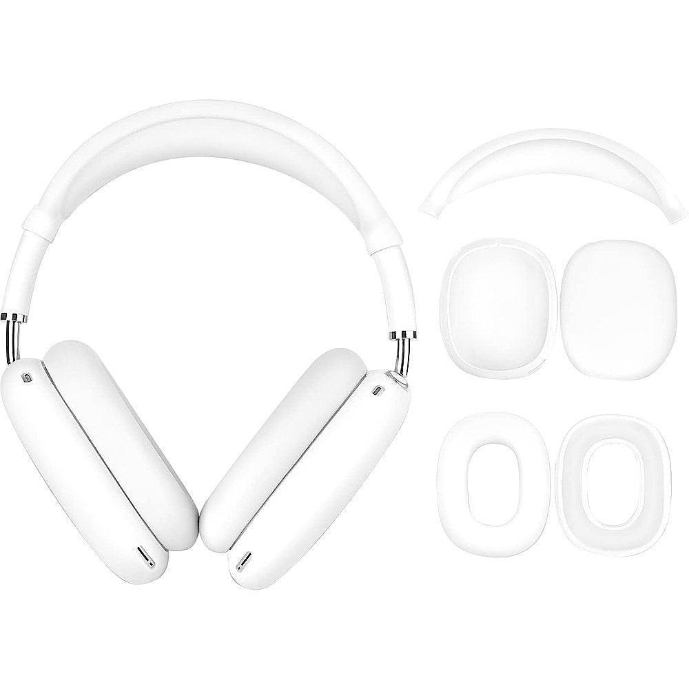 Silicone Combo Kit Case for Apple AirPods Max Headphones - White