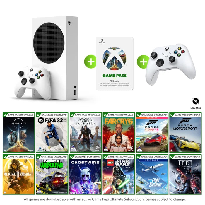 Xbox Series S 512GB + Game Pass + Robot White Controller